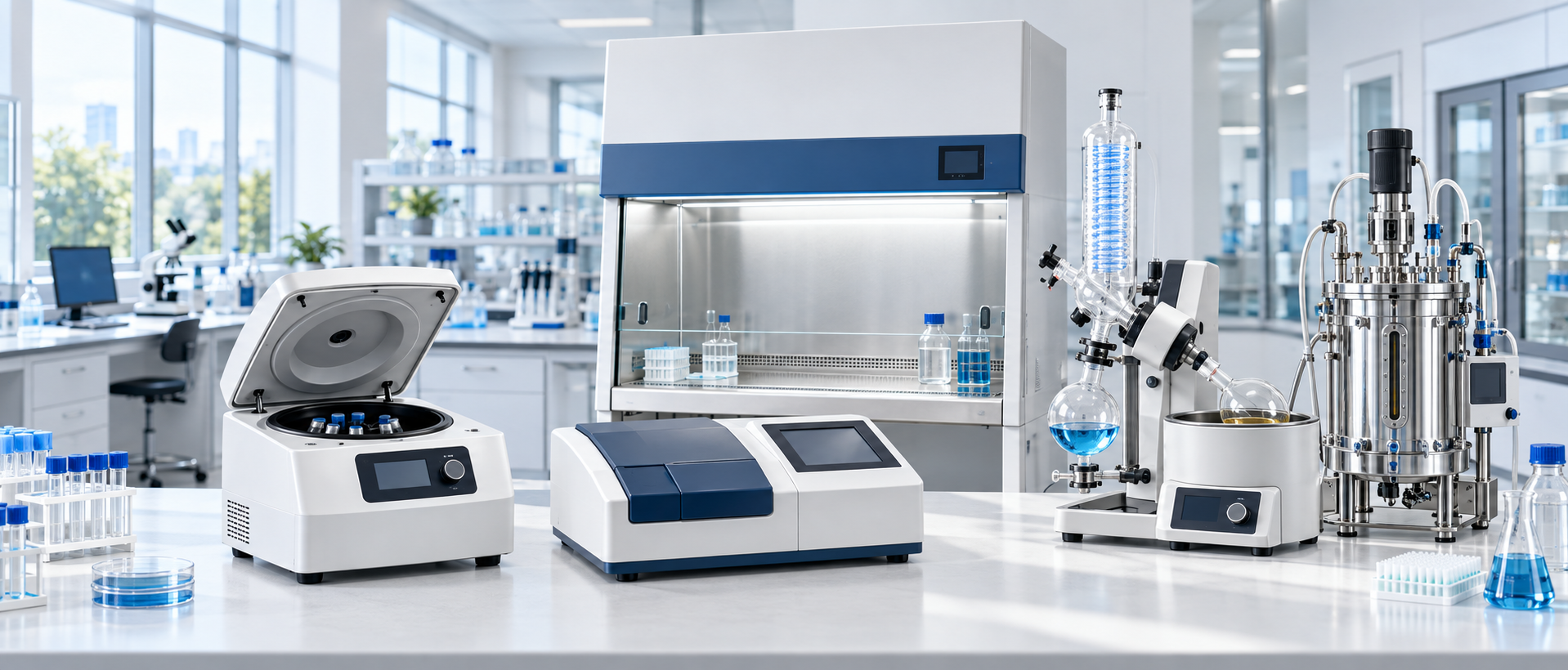 Équipements scientifiques dans un laboratoire contemporain