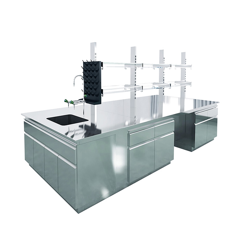 BIOBASE Steel-wood island bench Steel Laboratory Bench Wall Bench Size