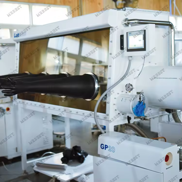 Glovebox grande em aço inoxidável MRBEST MR-Lab2000 com quatro luvas — 3